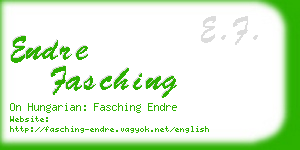 endre fasching business card